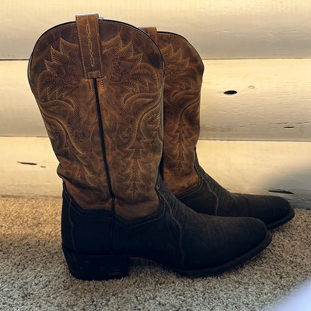 Dan Post Leather Lizard Skin Cowboy Boots